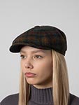 Кепка STETSON арт. 6870205 HATTERAS WOOL (оливковый / синий / красный)